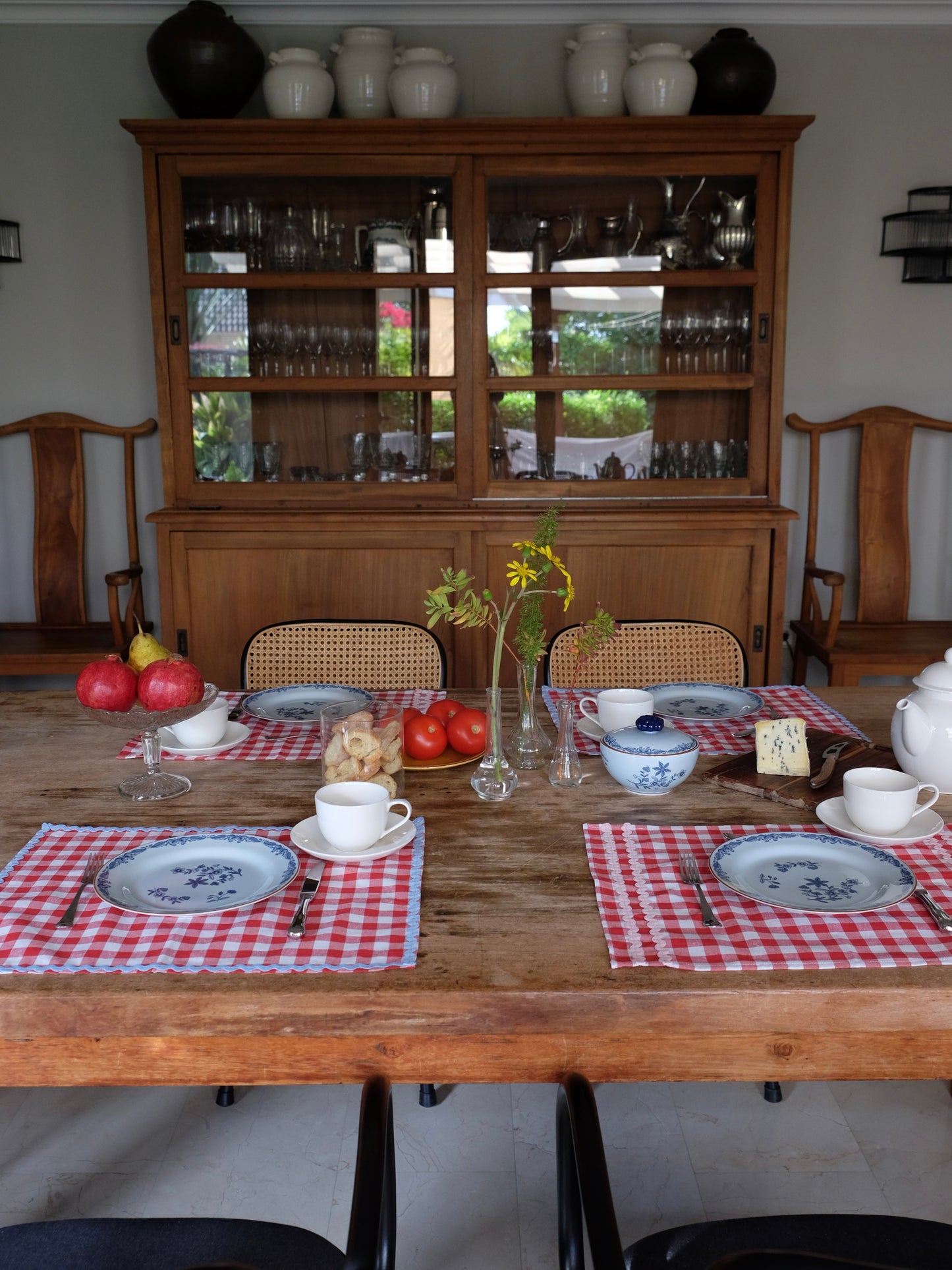 Mantel Josefita - Red & Blue