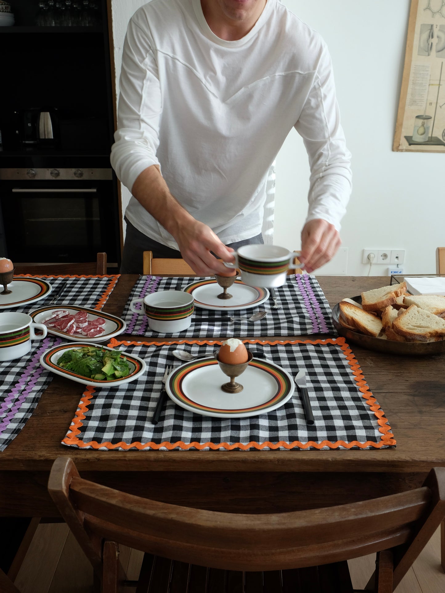 Mantel Josefita - Black & Orange