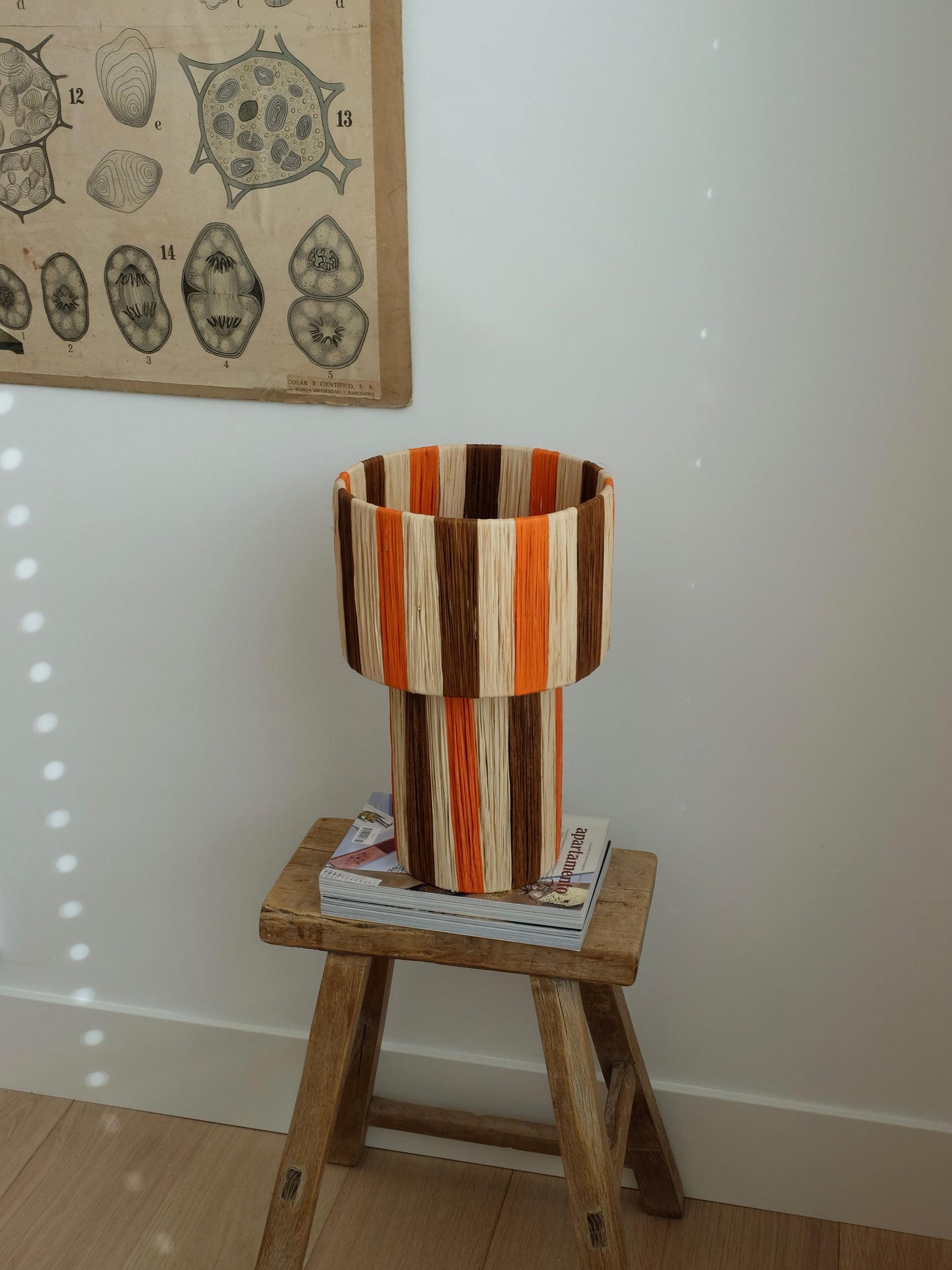 Seta Lamp Petite - Orange & Brown